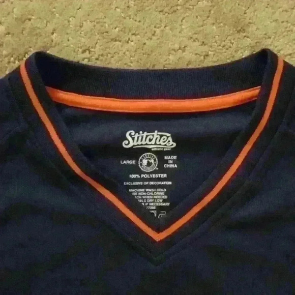 **NWT** DETROIT TIGERS MLB STITCHES 2014 PULLOVER JERSEY‎ SIZE LARGE - Picture 3 of 10